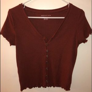 Crop Burgundy Tshirt